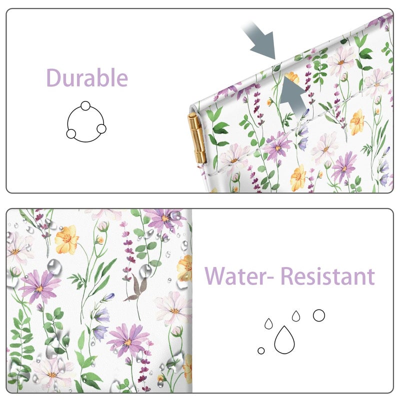 Simikol Squeeze Coin Purse Pouch Change Holder Mini Purse Coin Pocket for Handbag,White Daisy - Image 5