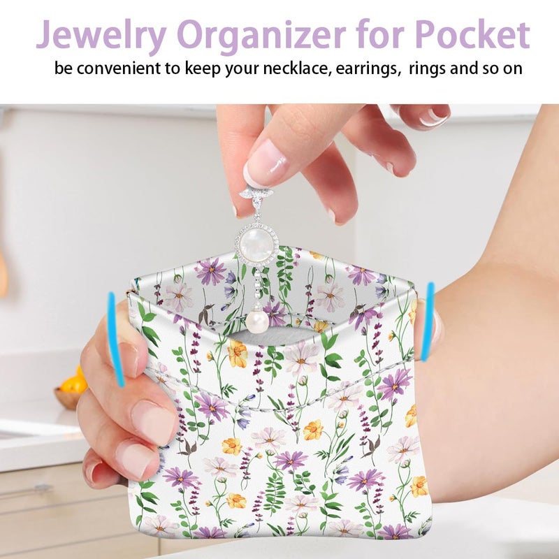 Simikol Squeeze Coin Purse Pouch Change Holder Mini Purse Coin Pocket for Handbag,White Daisy - Image 4