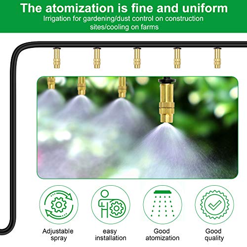 Serplex® Adjustable Water Spray Nozzle Copper 4/7mm Nozzle Water Spray Drip Irrigation Mist Sprayer Micro Sprinkler for Garden Cooling Irrigation Lawn Vegetables Greenhouse - 10 Pcs - Image 5