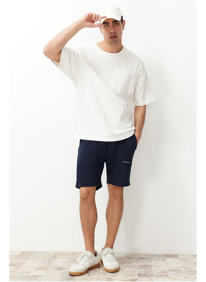 trendyol Men's Regular Cut Text Printed Shorts & Bermuda TMNSS24SR00056  - Image 4