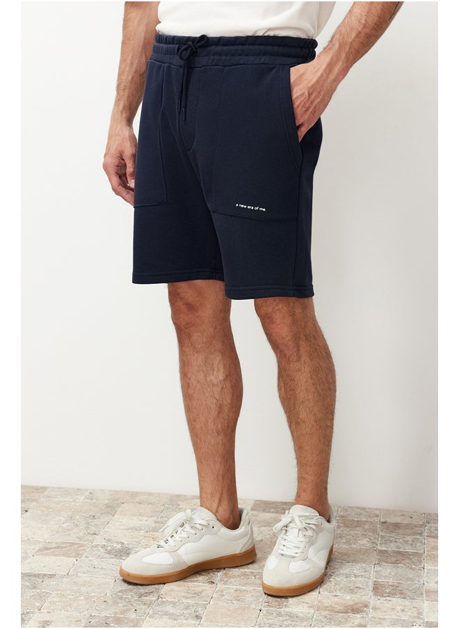 trendyol Men's Regular Cut Text Printed Shorts & Bermuda TMNSS24SR00056  - Image 1