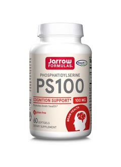 jarrow formulas Ps 10060 Softgels 100 Mg Phosphatidylserine (Ps) Cognition Support Dietary Supplement Promotes Brain Health Soy Free Up To 60 Servings  - Image 2