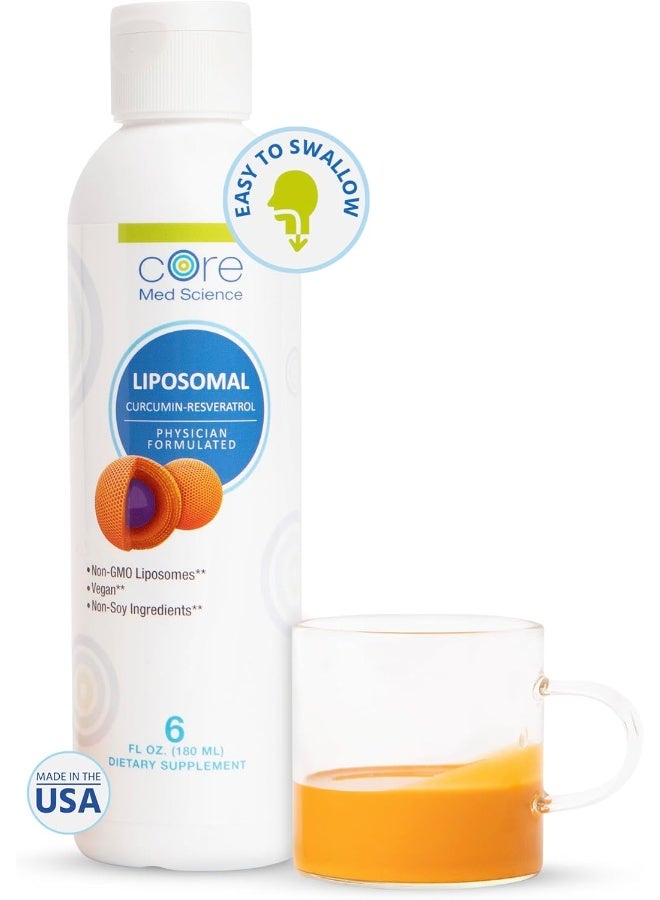 Core Med Science Liposomal Curcumin, 200g with Resveratrol 6oz - Image 1