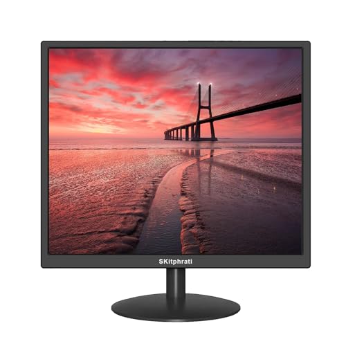 SKitphrati 17" Monitor Square Monitor 1280 X 1024 with 45% sRGB Color Correction and 5:4 Aspect Ratio, 75 Hz, VESA Mountable, VGA, HDMI, TN Panel - Image 1