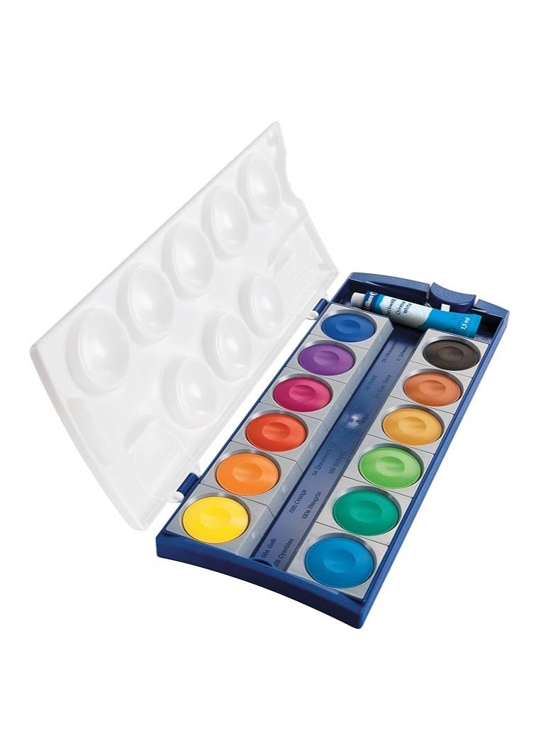 Pelikan Opaque Watercolor Paint Set, 12 Colors Plus Chinese White Tube (720854) - Image 1