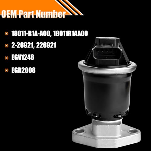 Quivimoro EGR Valve EGV1248 Replacement for Honda Ridgeline HR-V Civic Accord Crosstour Passport Elite, EGR Valve Exhaust Gas Recirculation Valves for Acura ILX MDX RDX RLX TLX Replace OE# 18011R1AA00, EGR2008 - Image 3