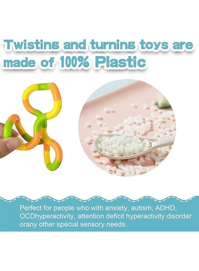 TANGLE (4 Pack) Tangle Jr Classic - Genuine Tangle Fidget Toys - Tangle Fidget Pack - Twisty Fidget Toy Fidgets Pack for Kids and Adults - Fidget Toy for School - Gift for Teens and Adults - Image 3