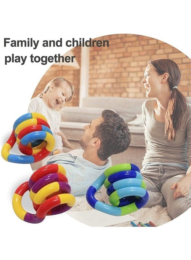 TANGLE (4 Pack) Tangle Jr Classic - Genuine Tangle Fidget Toys - Tangle Fidget Pack - Twisty Fidget Toy Fidgets Pack for Kids and Adults - Fidget Toy for School - Gift for Teens and Adults - Image 4