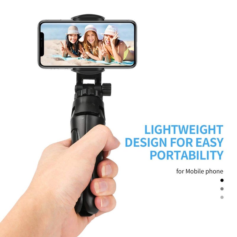 OAHU 360 Photo Mini Tripod For Mobile & DSLR/Mirrorless Cameras, Portable, Black, Rubber, 3-Leg Section, Ball Head, Compatible with Smartphone - Image 2