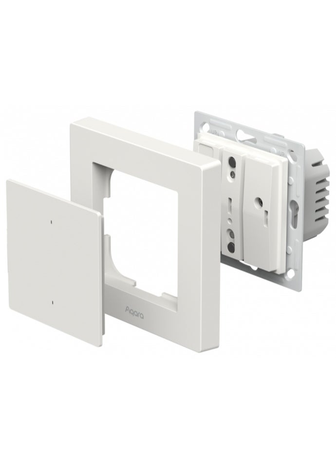 Aqara - Aqara Smart Light Switch H2 EU (2-in-1 Neutral, 2 Gang 1 Channel), Thread/Zigbee Protocol, Wall Switch for Smart Home, Supports Apple Home, Alexa, Google Assistant, Matter over Thread - Image 1