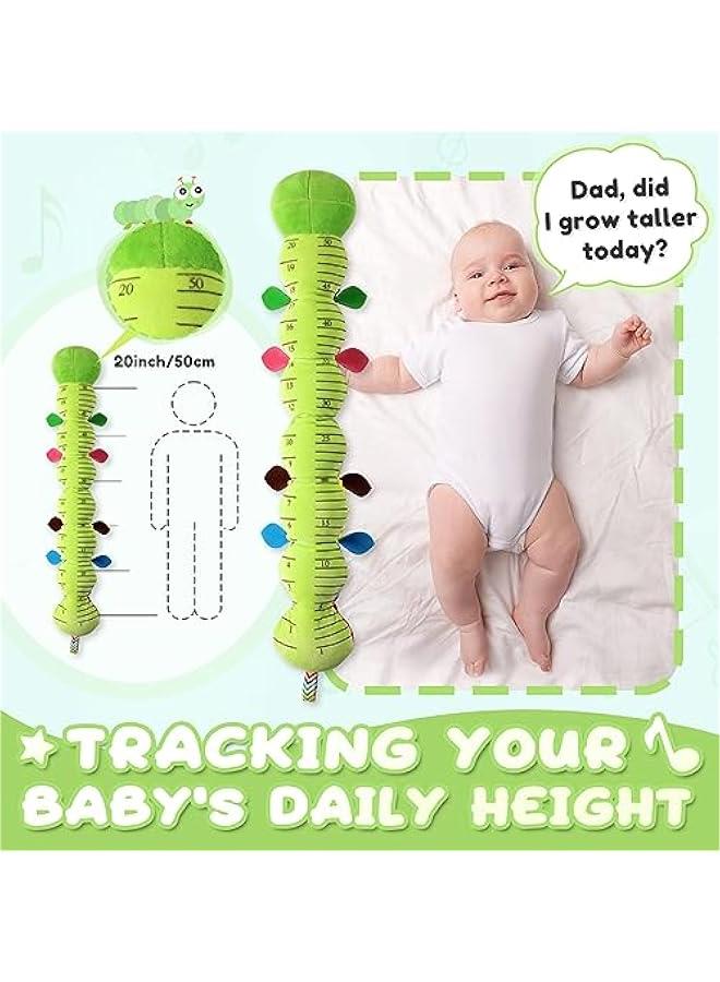 Baby Toys 0 to 12 Months, Musical Stuffed Animal Activity Soft Toys with Multi-Sensory Crinkle, Rattle and Textures, Infant Tummy Time Toys for Newborn Boys Girls, Caterpillar, Green - Image 5