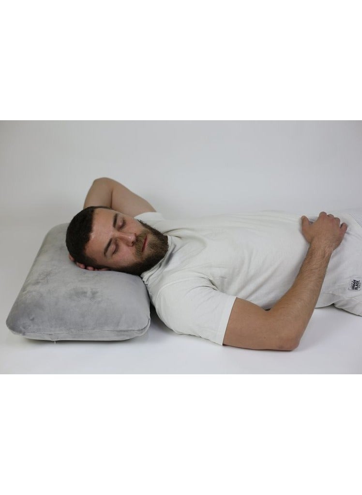 HT Classic memory foam medical bed pillow, hotel pillow to prevent neck and shoulder pain, grey, 60 * 40 - Image 4