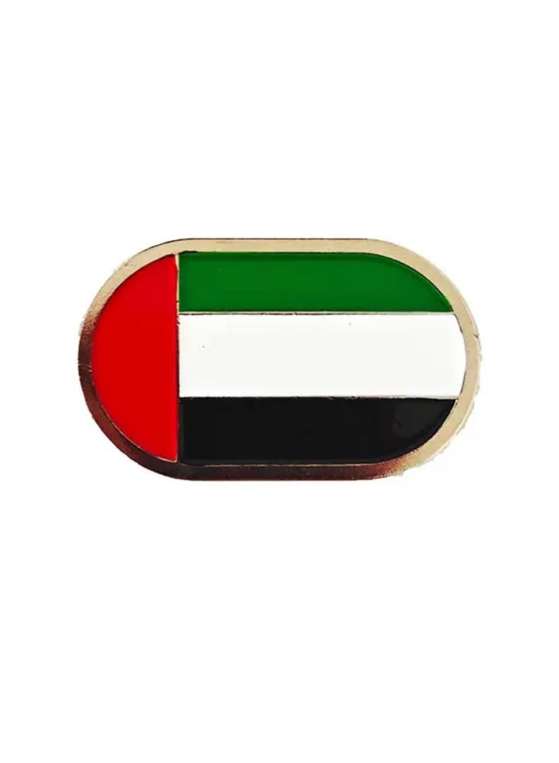 اكنور ملصق علم الإمارات العربية المتحدة – دبوس مطلي بالمينا على شكل علم الإمارات العربية المتحدة مطلي بالذهب مع هدايا - Image 1