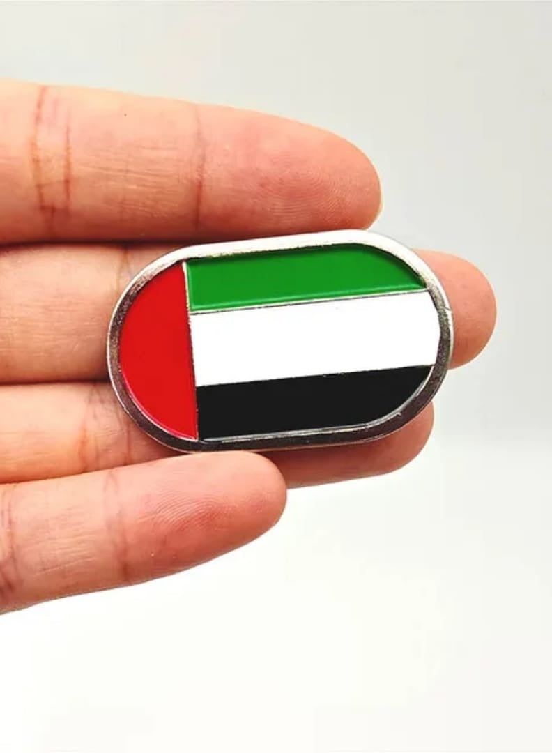 اكنور ملصق علم الإمارات العربية المتحدة – دبوس مطلي بالمينا على شكل علم الإمارات العربية المتحدة مطلي بالذهب مع هدايا - Image 4