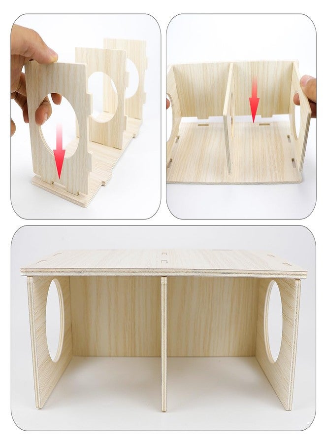 UPIQNG Hamster House Wooden Hamster Hideout Hamster Maze Hamster Hide cage Resting Nest,Wood Chamber Hamster House for Hamsters Hedgehogs Guinea Pigs - Image 5