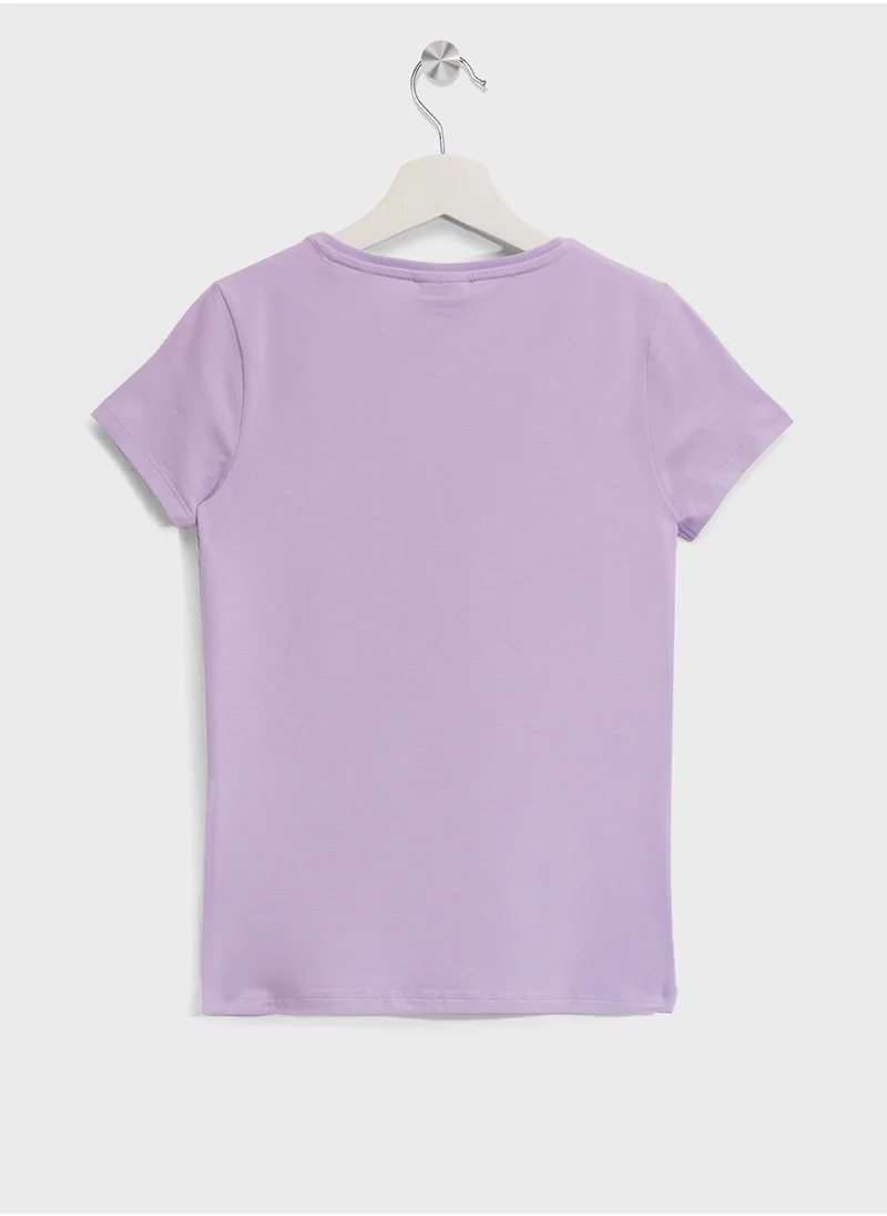 جس Kids Crew Neck T-Shirt