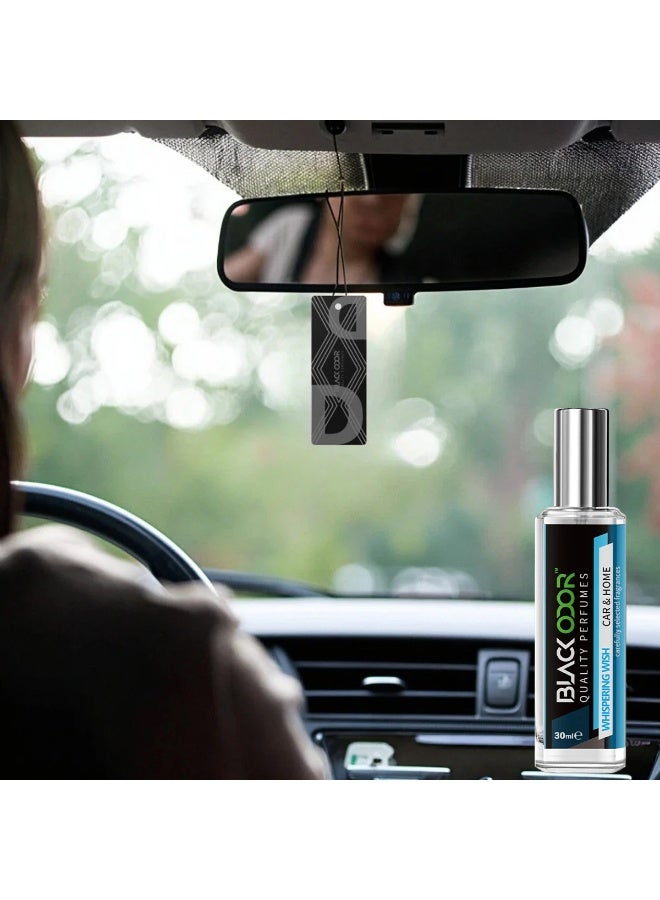 Black Odor "Whispering Wish" Quality Perfumes: Long-Lasting, Natural Essential Oil Air Freshener for Car & Home - Eco-Friendly, Spill-Proof, and Refillable Hanging Tag System (30ml) - Image 4