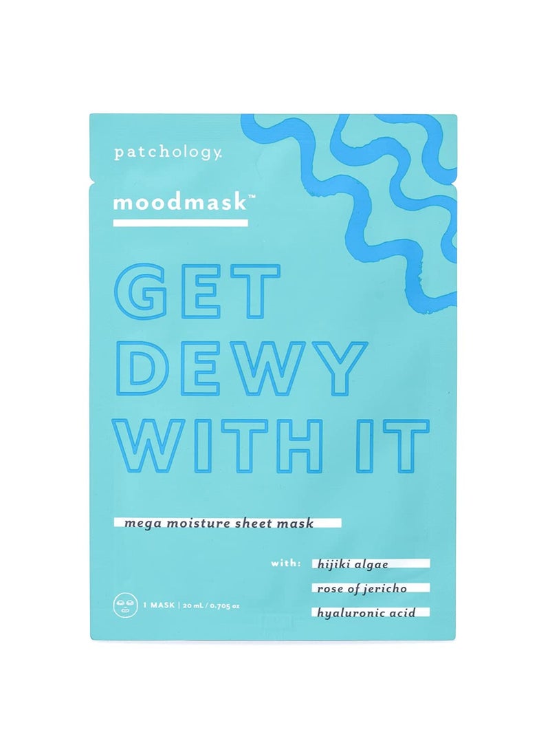 Patchology - Patchology Moodmask Get Dewy With It Facial Sheet Mask  Men and Women Face Masks Skincare Sheet for Moisturizing Hydrating and Dewy Skin  Best Face Sheets Moisturizer 1 Count - Image 1