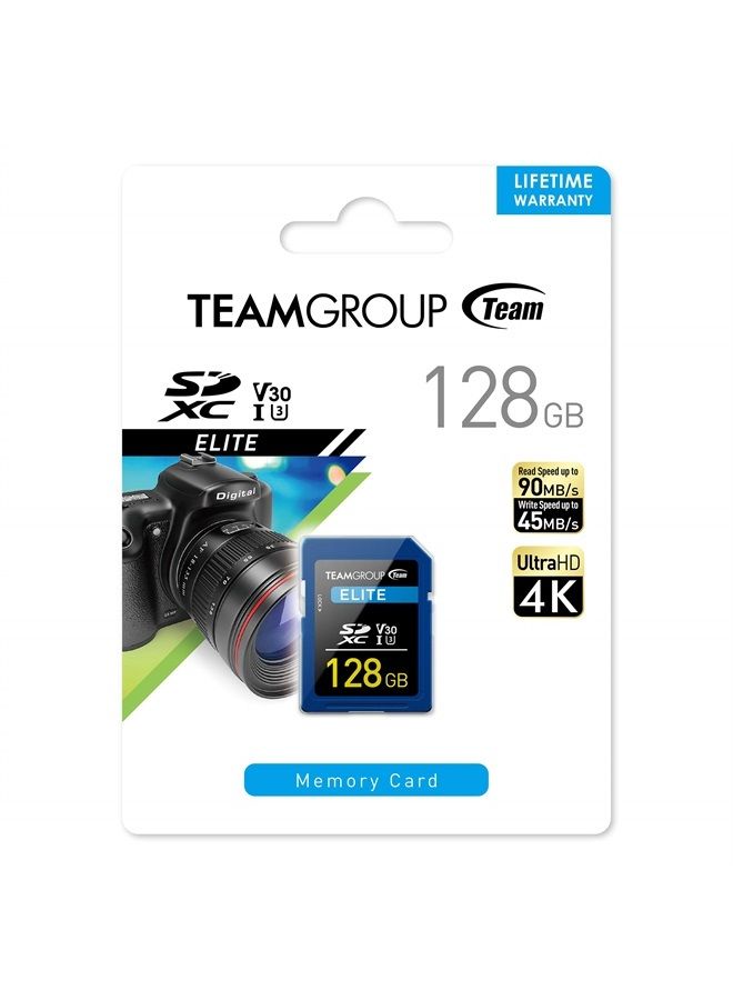 TeamGroup بطاقة ذاكرة عالية السرعة 128 جيجابايت UHS-I U3 V30 UHD بسرعة قراءة تصل إلى 100 ميجابايت/ثانية SDXC متوافقة مع كاميرات كانون وسوني ونيكون وباناسونيك وفوجي فيلم الرقمية TESDXC128GIV3001 - Image 5
