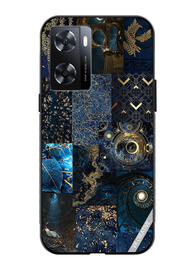 VR CREATIVE Protective Case Cover For Oppo A57/A77s Blue Neon College Design Multicolour - Image 1