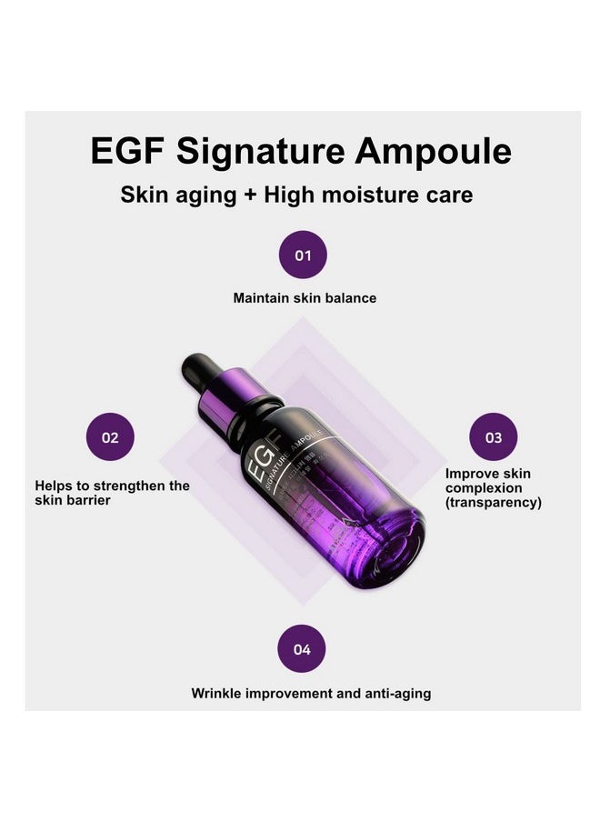 MIBA Egf Signature Ampoule 20Ml / 0.68 Fl.Oz Skin Apex That Wakes Up With One Drop Egf Peptides Night Serum Watery Light Texture  - Image 3