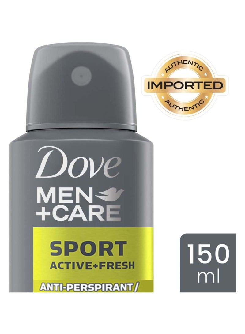 دوف بخاخ مزيل العرق سبورتس فريش من مين بلس كير شفاف 150 مل (عبوة من 6 قطع) - Image 3