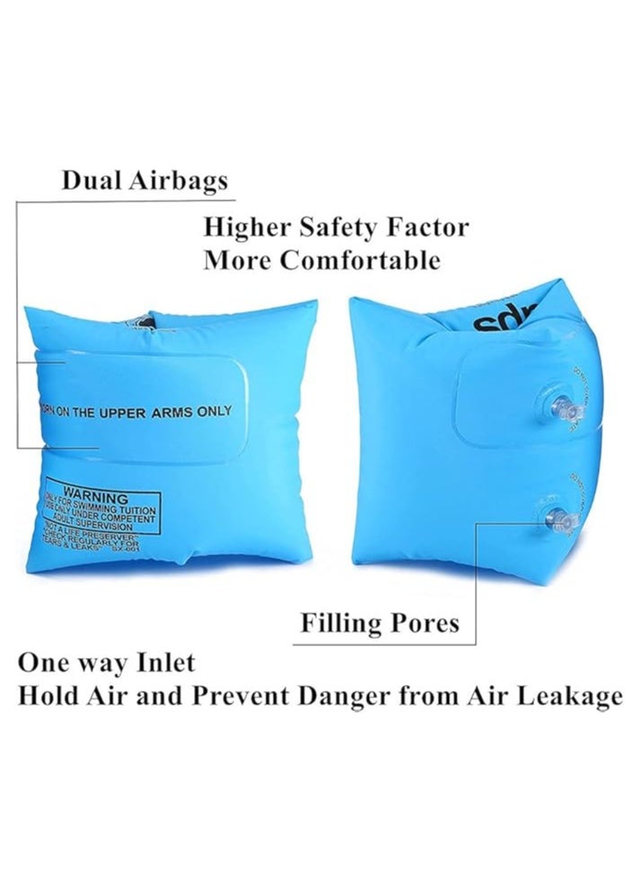 Inflatable Swim Armband - Armband 2-3 years old, dual airbag swim buoy with floating rolled up armband, perfect summer pool essentials for children, toddlers, adults, children