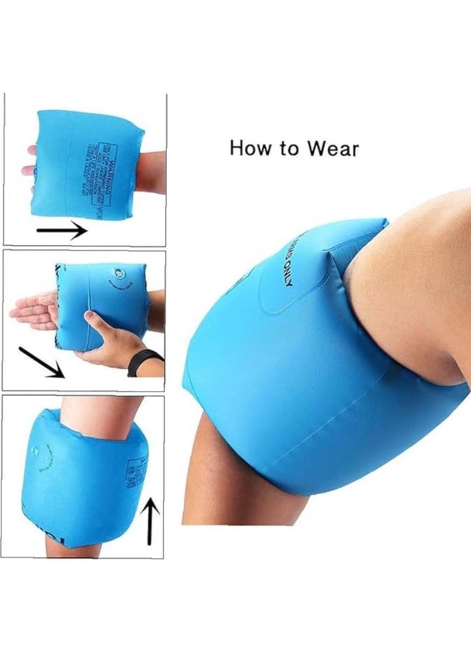 Inflatable Swim Armband - Armband 2-3 years old, dual airbag swim buoy with floating rolled up armband, perfect summer pool essentials for children, toddlers, adults, children