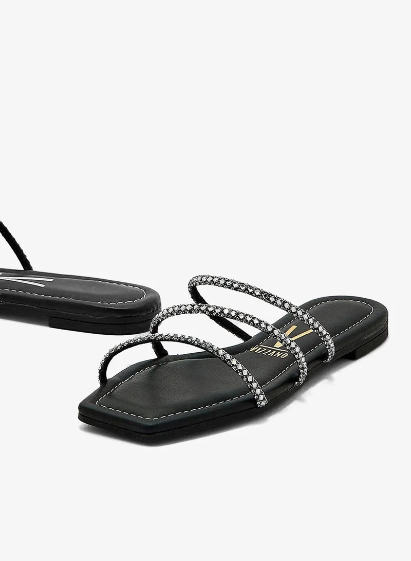 VIZZANO Black Block Heel Sandals for Women – Stylish Ladies Heels Sandals for Everyday Wear for Women | Best Price UAE