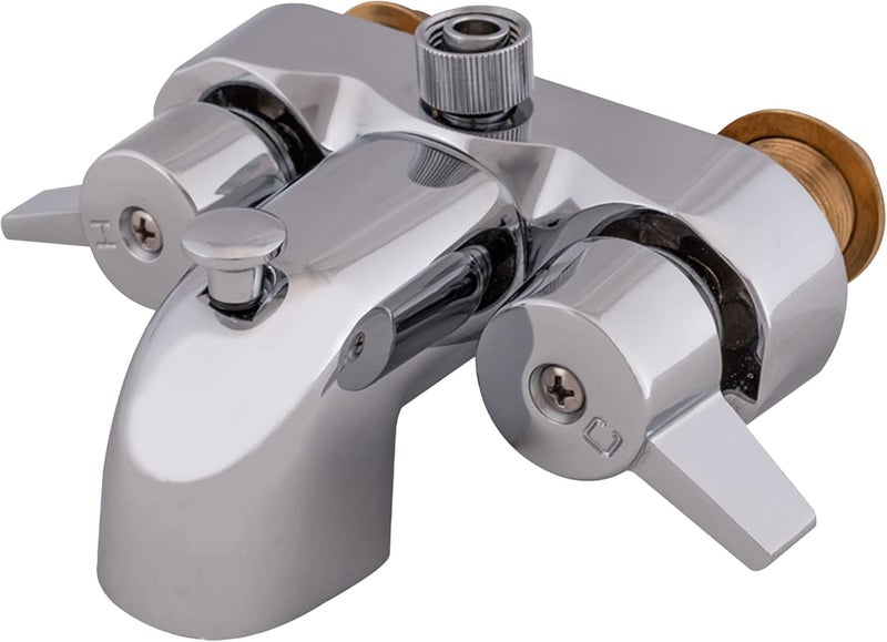 EZFLO Two-Handle Add-On Shower Diverter Bathcock, Chrome Plated, 11129 - Image 1