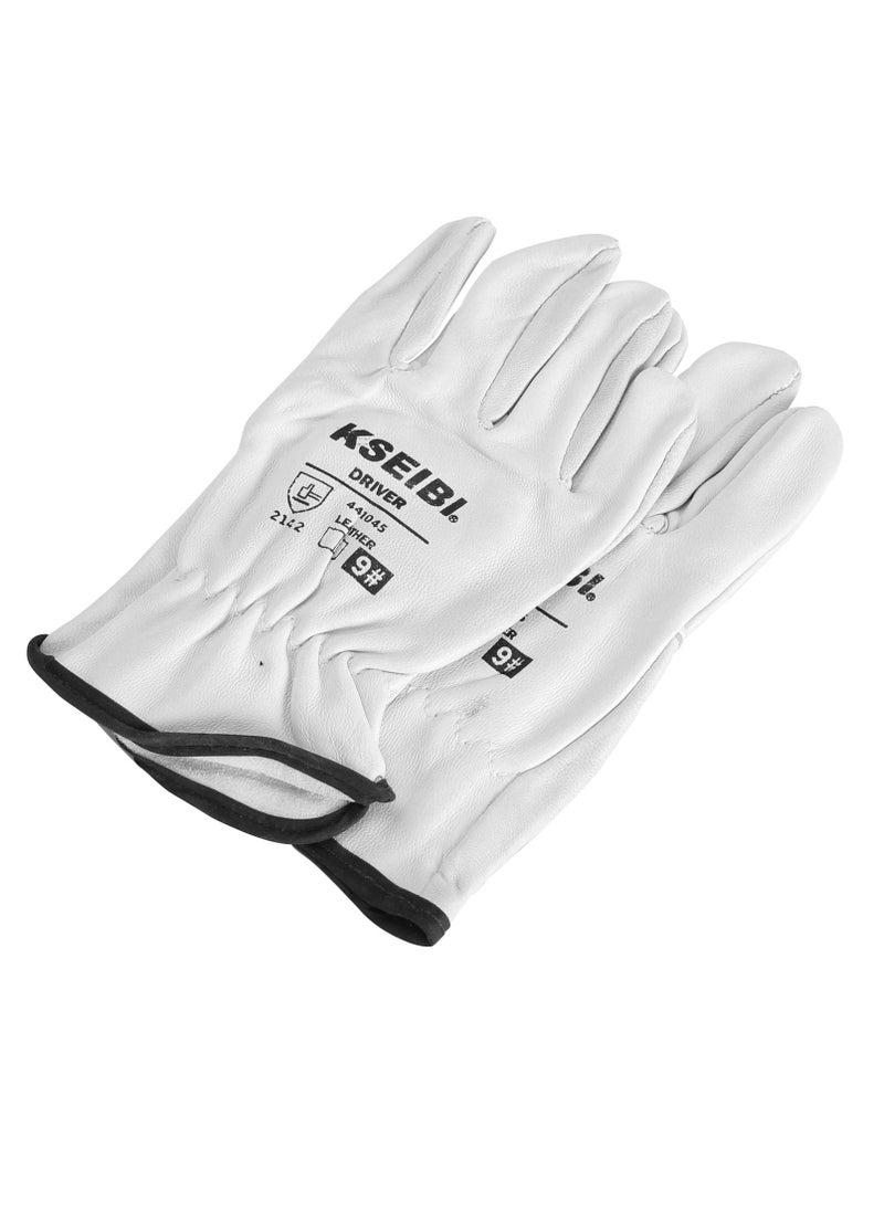 KSEIBI Driver Leather Gloves #10 – Heavy-Duty Genuine Leather Work & Driving Gloves  - Image 1