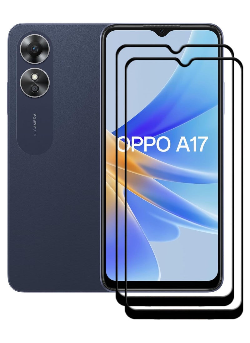 ACLIX 2 Pieces Antistatic ESD Dustproof Premium Quality High Definition Tempered Glass Screen Protector Designed For Oppo A17 - Image 1