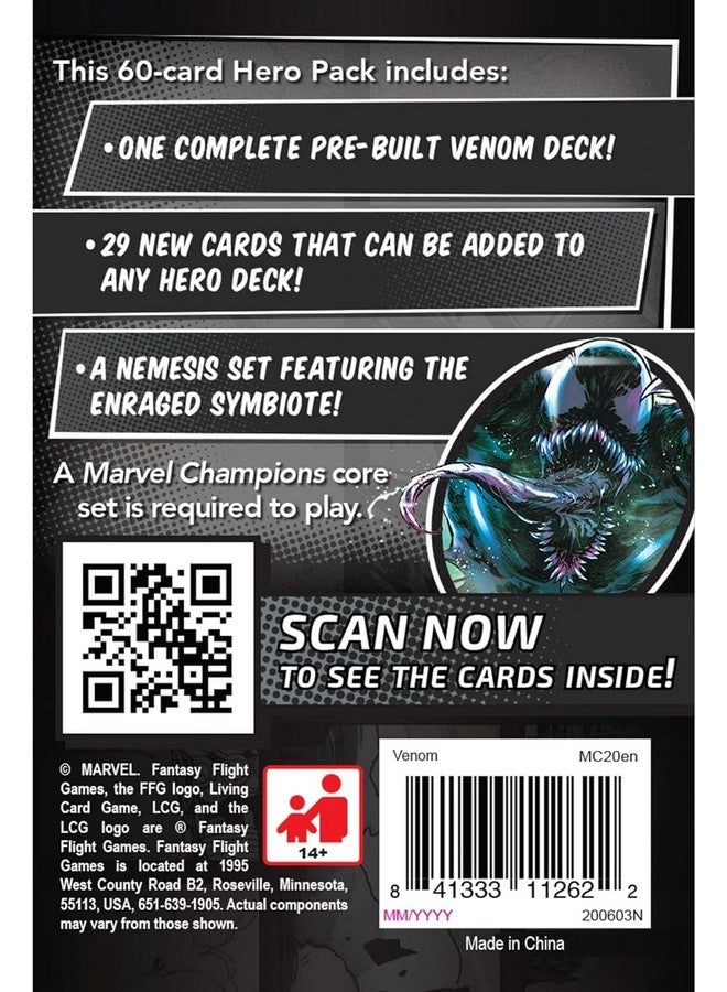 Fantasy Flight Games Marvel Champions The Card Game Venom HERO PACK - Superhero Strategy Game, Cooperative Game for Kids and Adults, Ages 14+, 1-4 Players, 45-90 Minute Playtime, Made by Fantasy Flight Games - Image 2