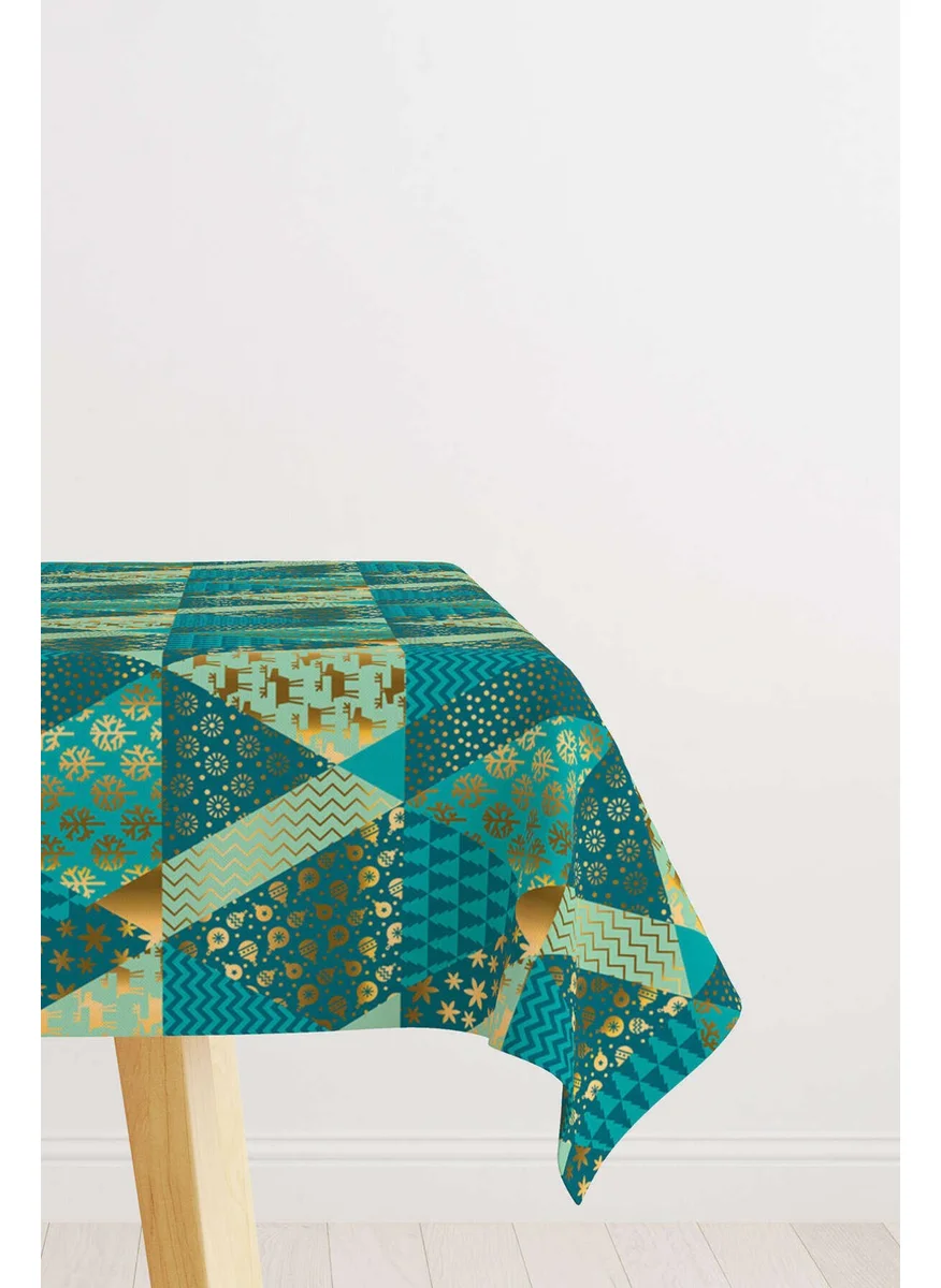كانغو هوم Green Yellow New Year Themed Digital Printed Tablecloth CGH796-MS
