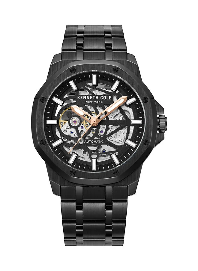 Kenneth Cole New York 42mm Men's Automatic Watch with Black Stainless Steel Bracelet