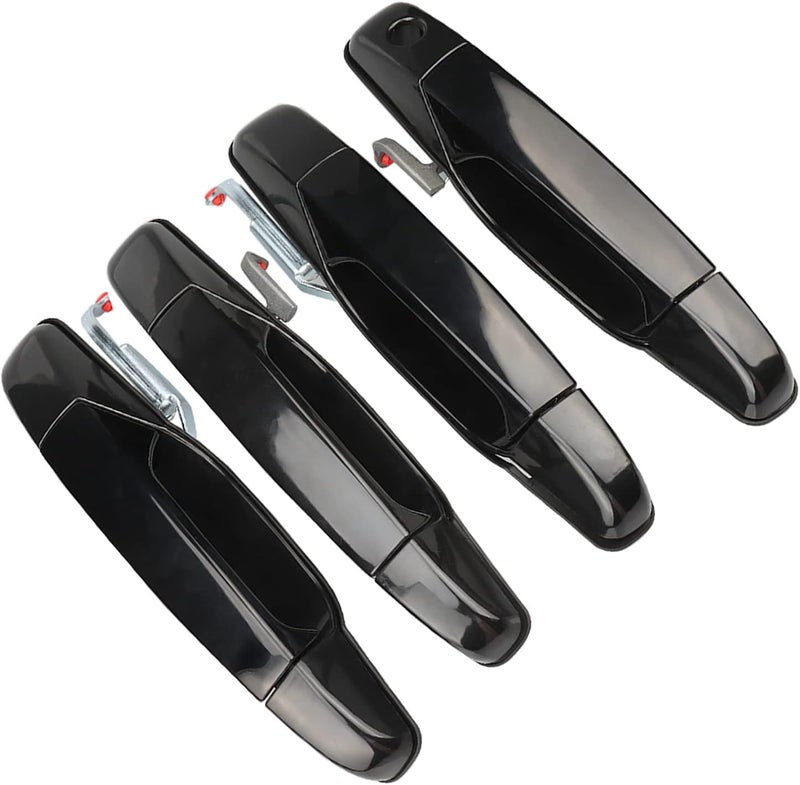 NPAUTO Black Exterior Door Handle Replacement Set for Chevy Silverado, Cadillac Escalade, GMC Sierra, Yukon (2007-2013) - Image 1