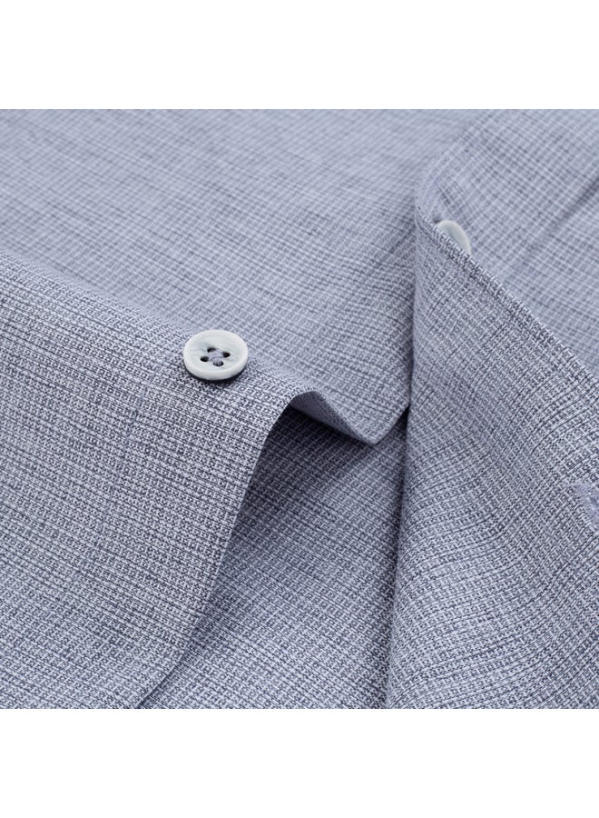 Firs Short-sleeve Shirt For Middle-aged Men, Business Casual Formal Wear, Loose-fitting Wrinkle-free Dress Shirt, Tct4298 Short-sleeve Gray, Size 40 - Image 5