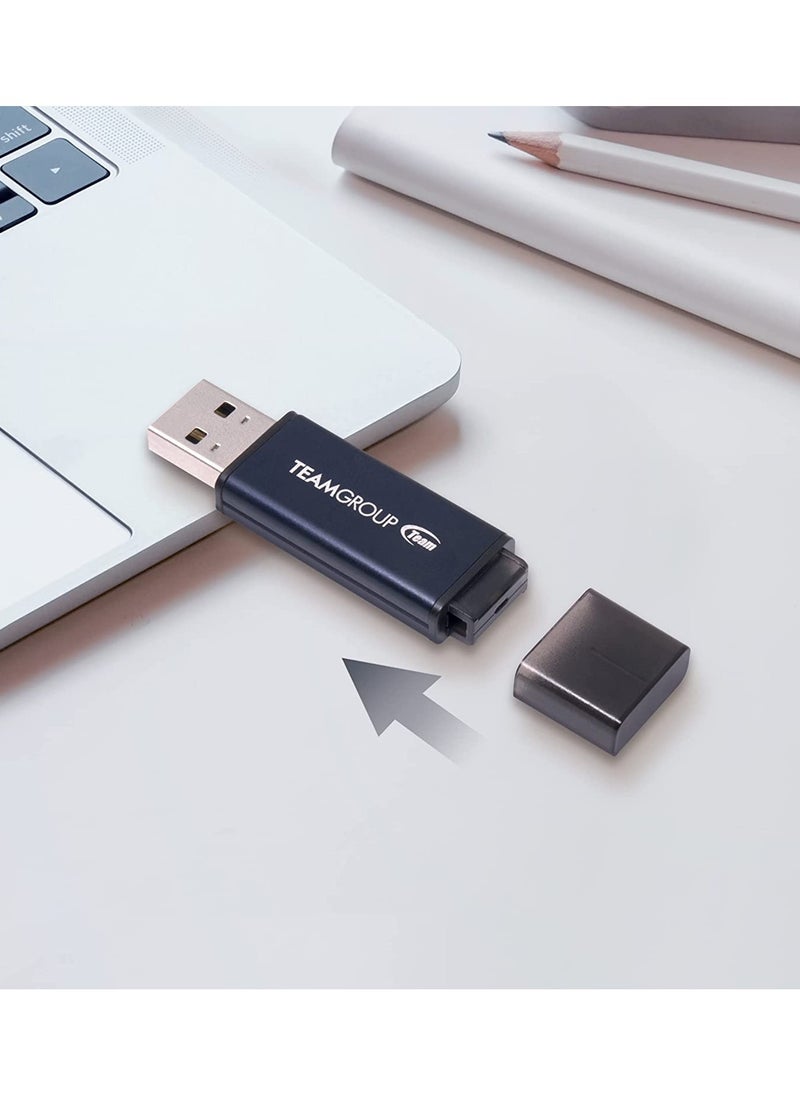TeamGroup - C211 USB3.2 Flash Drive 64GB Navy Blue - Image 1