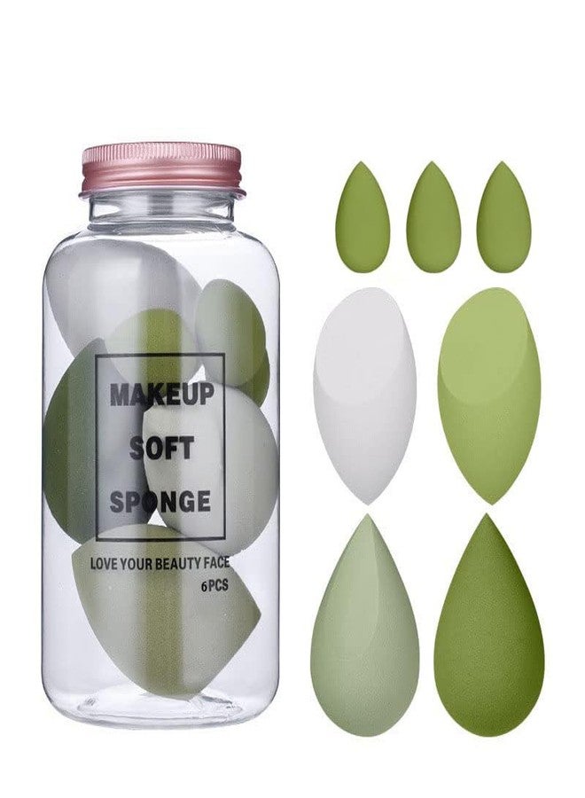 Sunaina Makeup Sponge Set of 7 Beauty Blenders With Egg Case, Soft Sponge for Foundation, Powder, Blusher, Liquid foundation Latex free Wet and Dry Makeup Face (4Big+3Mini=7pcs) with Jar/Dabba - Image 1