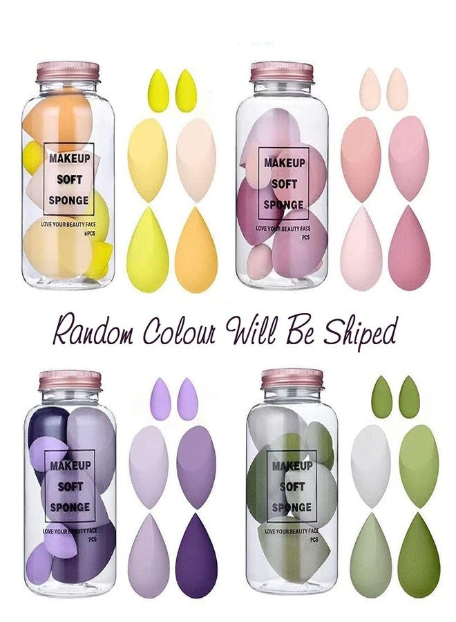 Sunaina Makeup Sponge Set of 7 Beauty Blenders With Egg Case, Soft Sponge for Foundation, Powder, Blusher, Liquid foundation Latex free Wet and Dry Makeup Face (4Big+3Mini=7pcs) with Jar/Dabba - Image 2