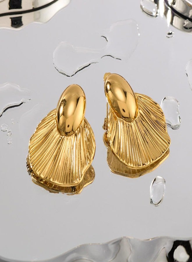 AMAAL Anti Tarnish Floral Studs Earrings for Women | Valentine Gifts | Bohemian Jewellery Gold Earrings set for Girls Stylish | Gift for Girlfriend Ear Rings for Women Aesthetic Jewellery Korean 249 - Image 4