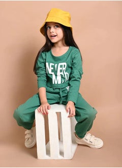 Letter Printed Crop Top & Jogger Set by Styli