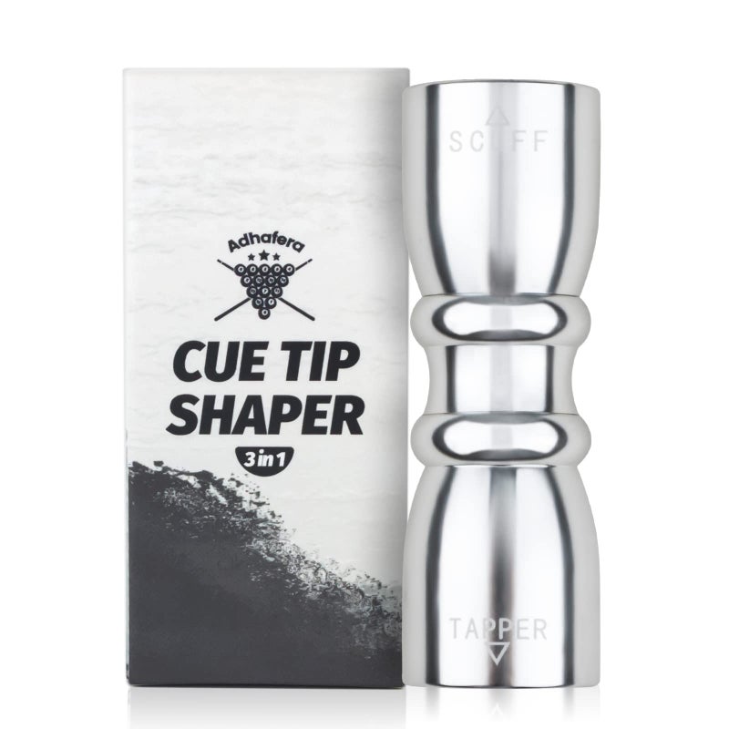 Adhafera Cue Tip Shaper, 3 in 1 of Pool Cue Tip Shaper, The Pool Cue Accessories for Effective and Rapid Repair Cue Tip - Image 1