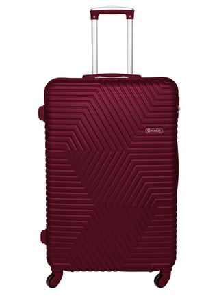 TravelWay Lightweight Checked Suitcase Luggage Trolley - Hardshell Suitcase for 30kg Spinner Luggage for Travel | ABS Material with 4 Spinner Wheels (Burgundy Red, 28 Inches (71 cm)) - pzsku/Z7CAE94DA6F2E40504D96Z/45/1745287283/a7f114a9-4c0e-4779-bf4c-b39bf938a935