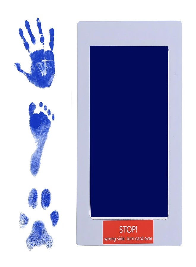 بيمبيكا مجموعة بصمات أصابع وأقدام الأطفال من بيمبيكا، وسادة حبر آمنة وغير سامة لبصمات أيدي وأقدام الأطفال - (أزرق داكن) - Image 1