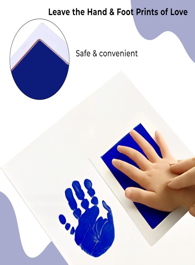 بيمبيكا مجموعة بصمات أصابع وأقدام الأطفال من بيمبيكا، وسادة حبر آمنة وغير سامة لبصمات أيدي وأقدام الأطفال - (أزرق داكن) - Image 4
