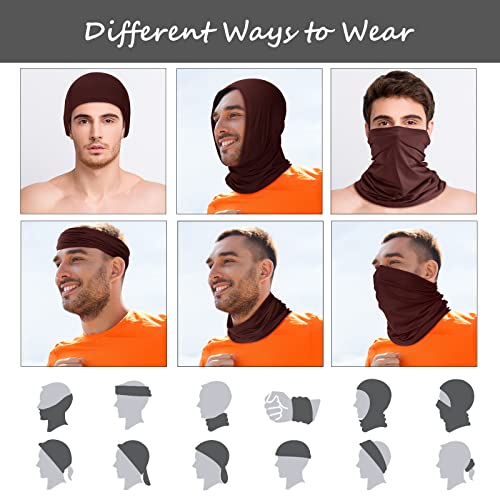 Geyoga 6 Pieces Summer UV Protection Cooling Neck Gaiter Face Clothing Neck Gaiter Mask Scarf Sunscreen Breathable Bandana(Stylish Color) - Image 3