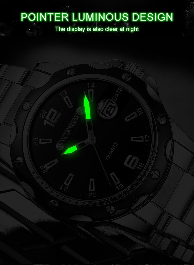 VA VA VOOM Men's Quartz Watch, minimalist and stylish high-end watch, perfect for the sophisticated gentleman. The ideal gift for your boyfriend, father, or brother. - Image 3