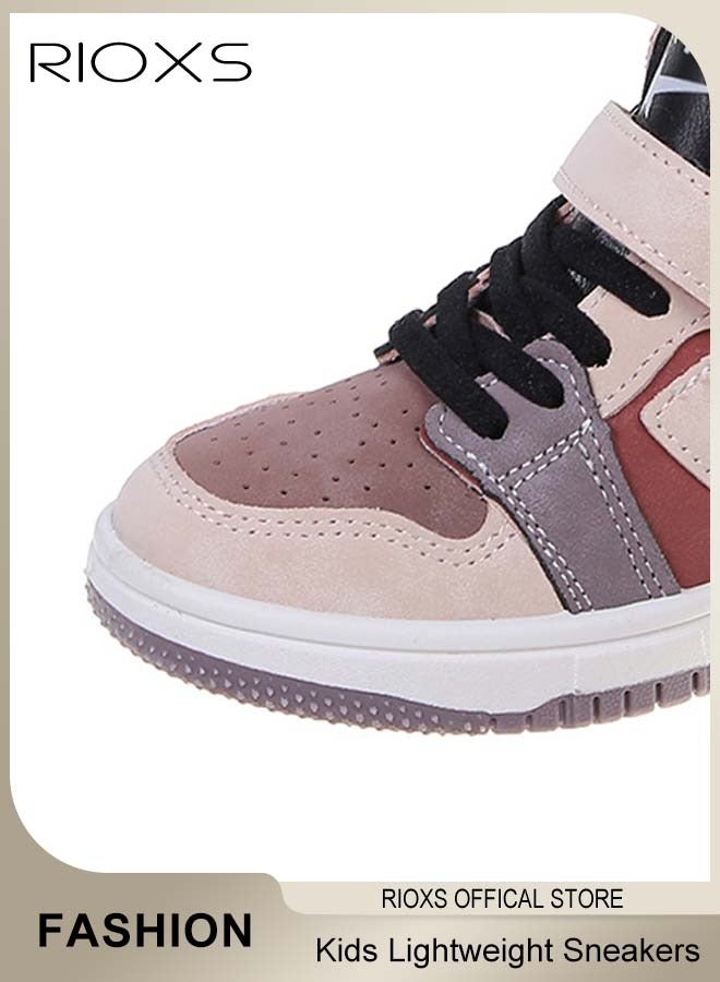 RIOXS Kids' Soft Sole Sneakers Boys Girls Breathable Lightweight Running Sneakers Fashion Casual Sports Shoes Color Matching Contrasting Outdoor Casual Shoes Unisex - Image 5