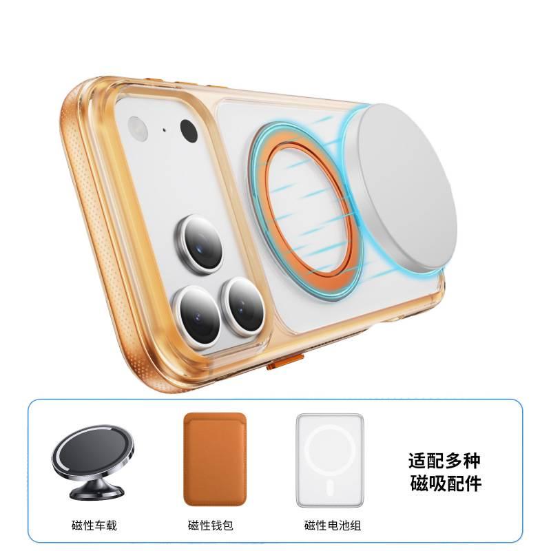 Acrylic Protective Case for iPhone 17 / 17 Air / 17 Pro / 17 Pro Max with Drop Protection and Kickstand plus Shockproof plus Anti-Slip Grip in Clear - Image 4